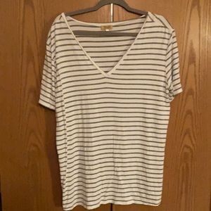 Striped v neck
